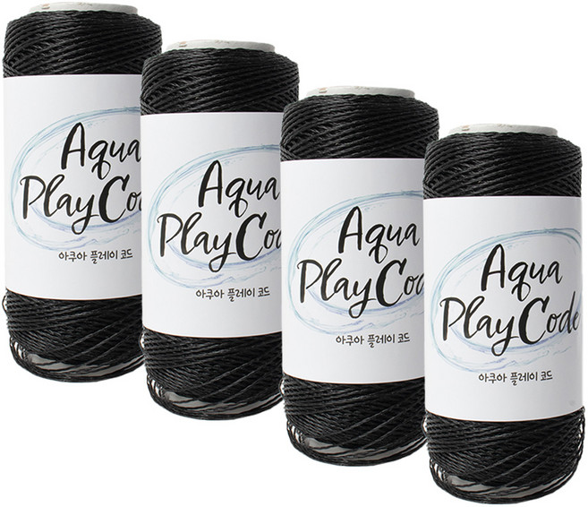 Yarna Aqua Play Code 編織線 50g, 4個, 7 黑色