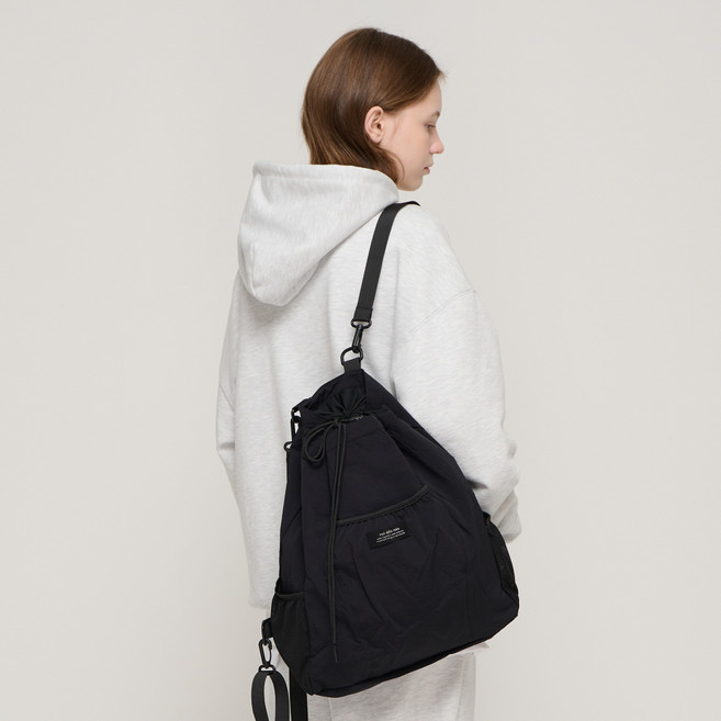 roi des rois 女用抽繩後揹包, 黑色