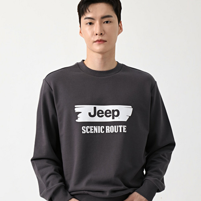 지프 남여공용 루트 페인팅 로고 긴소매 맨투맨 티셔츠 JP6TSU838