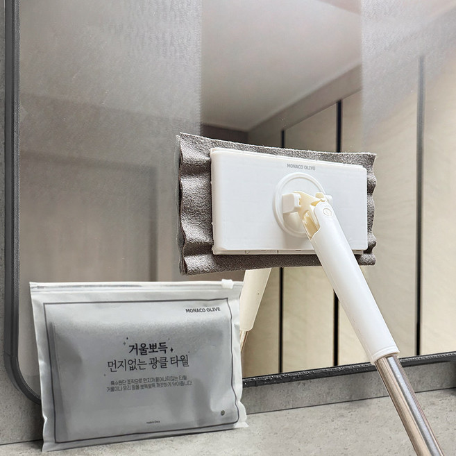 모나코올리브 노터치 거울뽀득 유리청소기 세트, 1세트, 혼합색상
