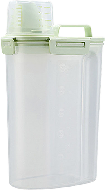 塑膠儲糧桶 4卡扣 大 綠色, 1個