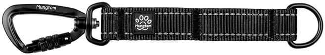 멍템 강아지 고양이 겸용 카라비너 후크 체인저, 블랙, 1개