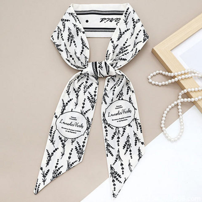 딥톡 패턴 포인트 다용도 양면 쁘띠 스카프 DT0540