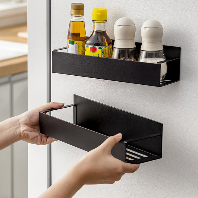 모나코올리브 모노 마그네틱 수납 자석선반, 2개, 블랙