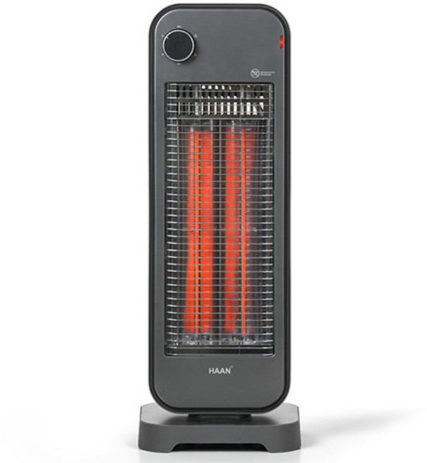 한경희생활과학 자동좌우회전 프리미엄 2단 카본 전기히터, HAAN-Q3500, 그레이