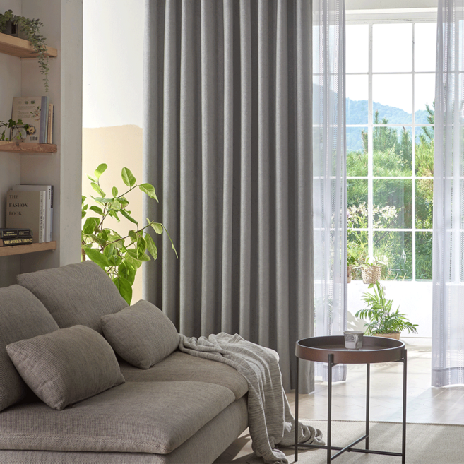 누보데코 꿀잠자는 파스텔 암막커튼100% 형상 핀형