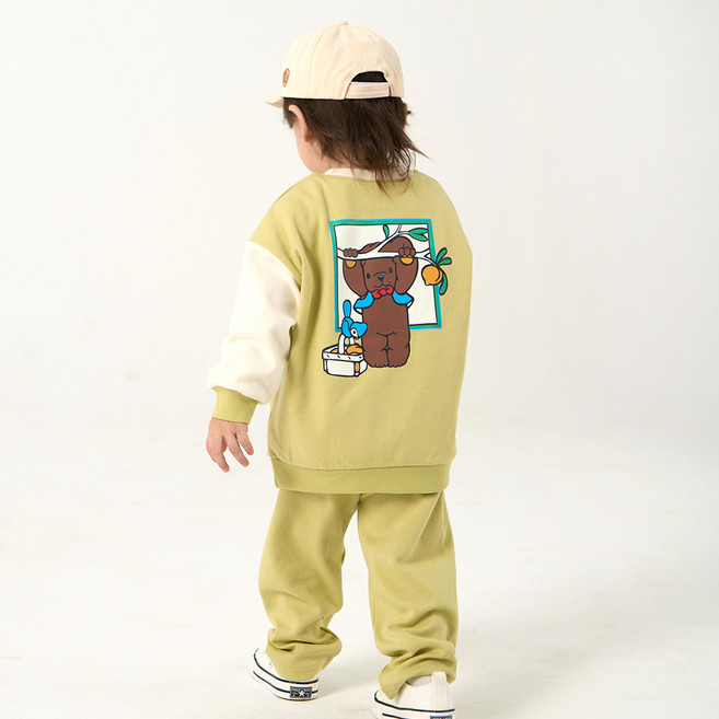 KIDSCOMO 童款無尾熊印花大學T+長褲套裝