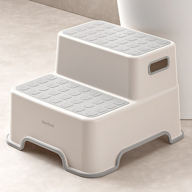 바브레 논슬립 2단 유아 디딤대, 그레이, 1개