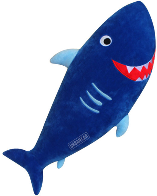 어반카 차량용 인형 안전벨트 쿠션, 아기상어, 1개