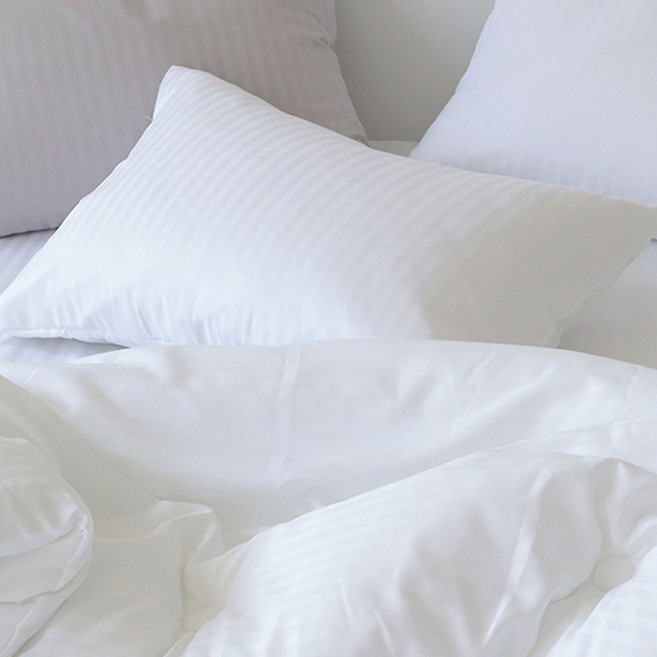 누블 프리즈 먼지없는 호텔식 스트라이프 베개커버