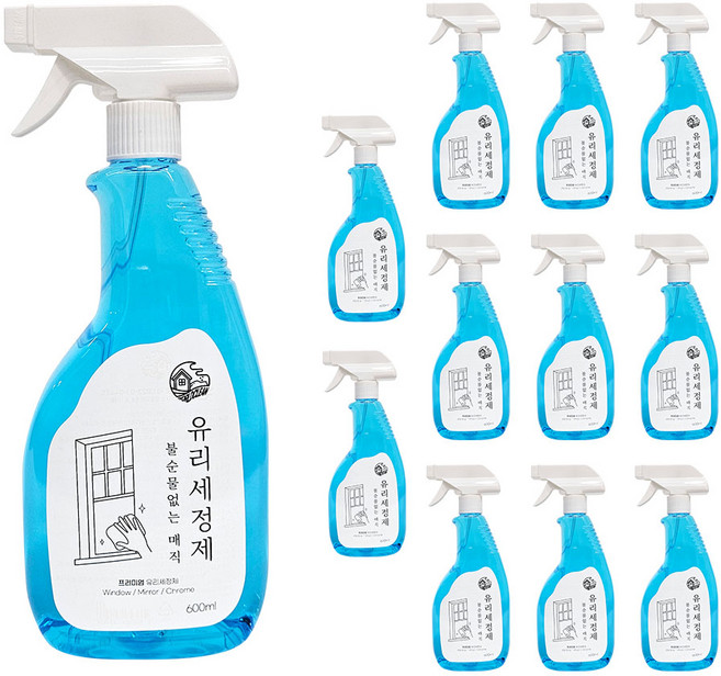 월드크린 불순물 없는 유리세정제, 600ml, 12개