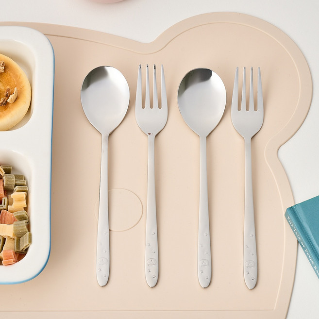 모던하우스 베어하트 스푼 + 포크 세트, 1세트, 스푼 2p + 포크 2p