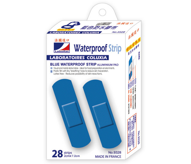 LaboRat 可盧雅藍色鋁膜防水膠布, 28片, 1盒