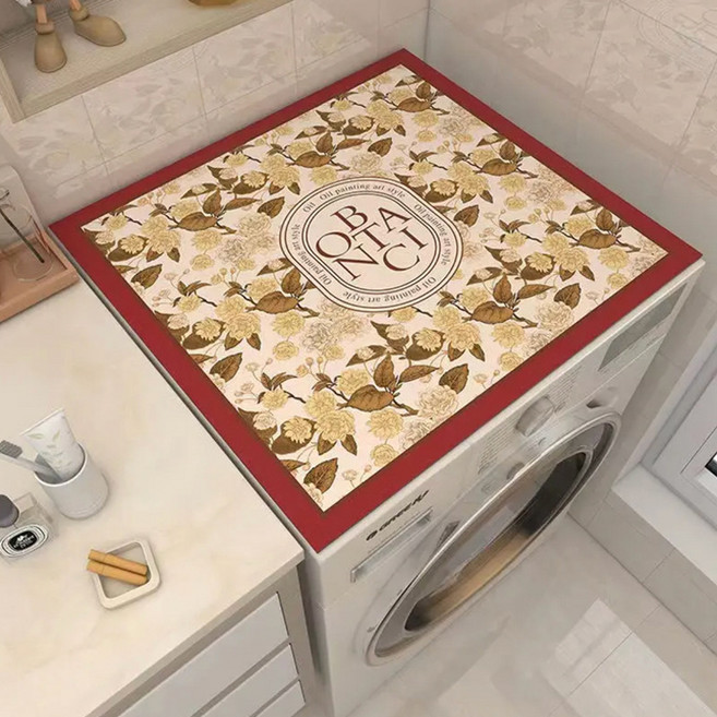 테리보 레트로 방수 세탁기 덮개 매트, 타입2