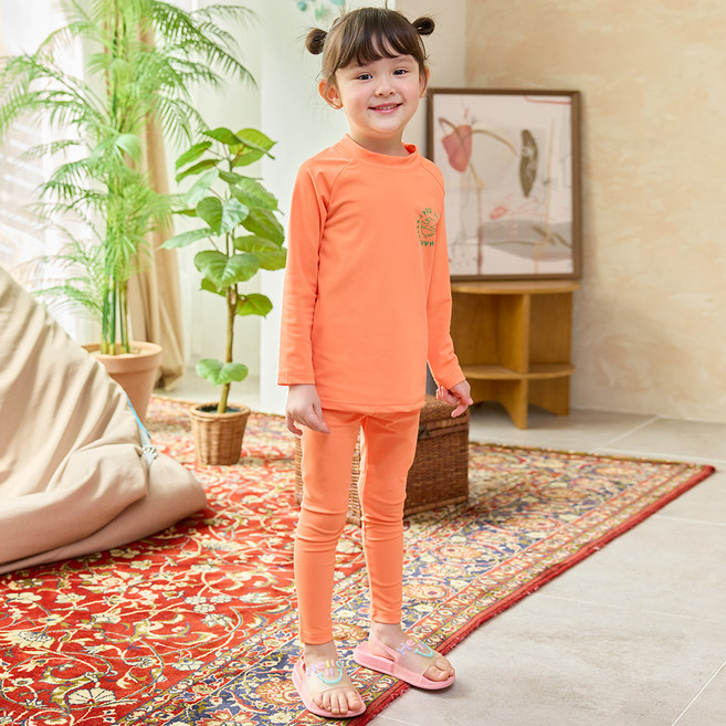 유라비 아동용 베키쥬 케이드 스탠다드 돌핀 래시가드 상하의 세트