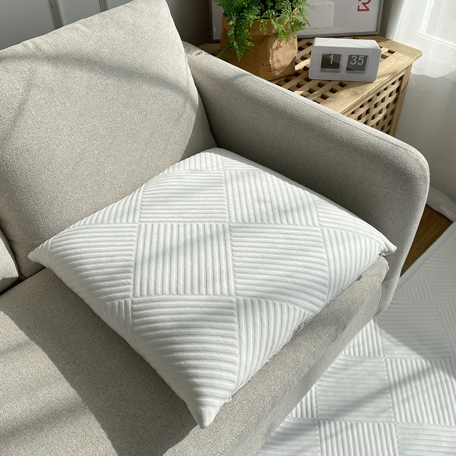 한스갤러리 듀라론 솜포함 냉감 방석, 쿨화이트