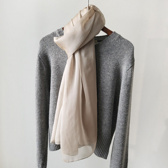 바비수 리사 쉬폰 롱 프리미엄 스카프