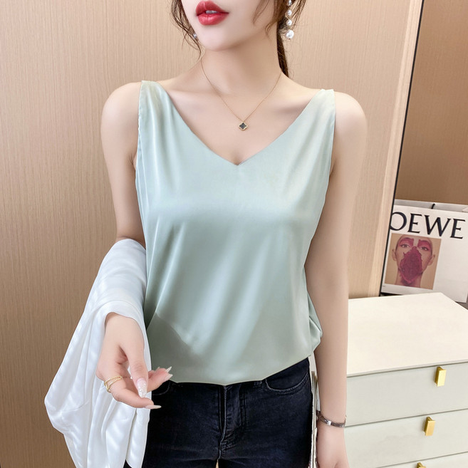 PEONIST 女性無袖內搭絲質背心