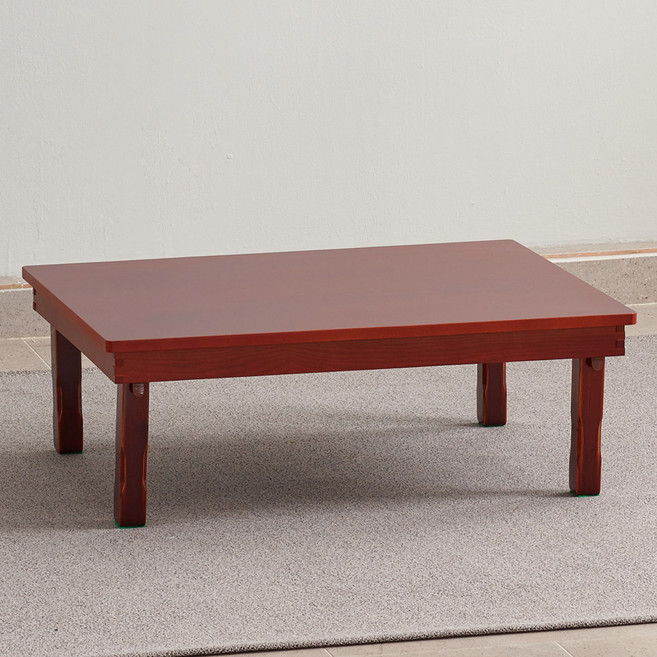 예다움 국내제작 전통 짜맞춤 접이식 800 중교자상 밥상 테이블, 샤벨무늬목