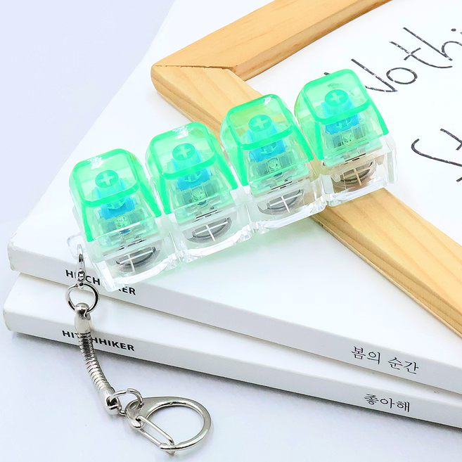 비단길 셀링 LED 클리커 키보드 4구 키캡 키링