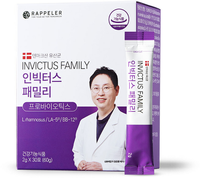 라플레 인빅터스 패밀리 유산균, 2g, 30개