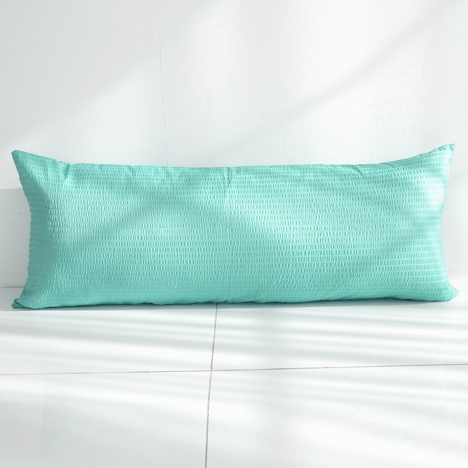 스코홈 국산 심쿵 냉감 시어서커 긴 베개커버 솜포함, 심쿵민트