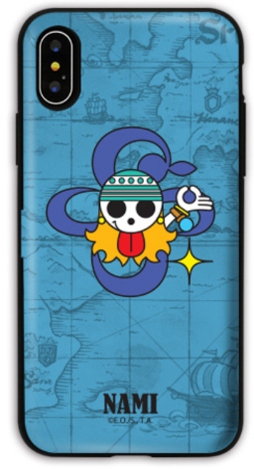 ONE PIECE 海賊王 骷髏門鏡面卡片收納防撞手機殼