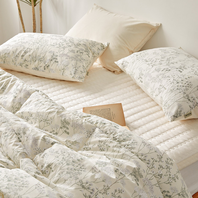 바자르 모로코 광목워싱 차렵이불 + 베개커버 + 밴딩패드 세트