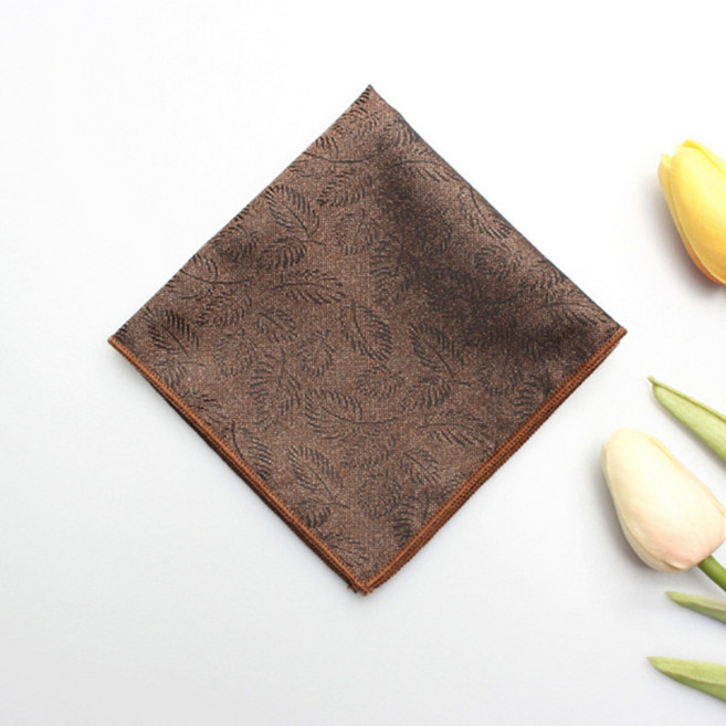알로데 빈티지 브라운 행커치프 24 x 24 cm