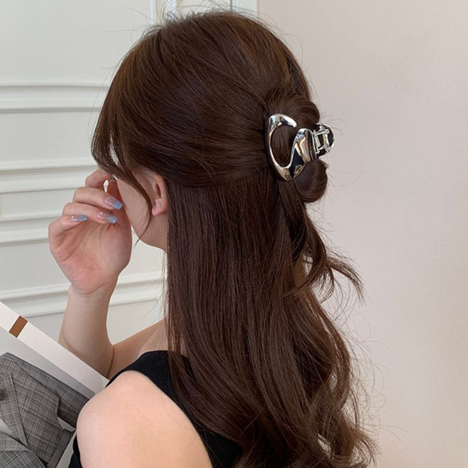 디아더컬러 커브 라운드 메탈 집게핀 AC_009