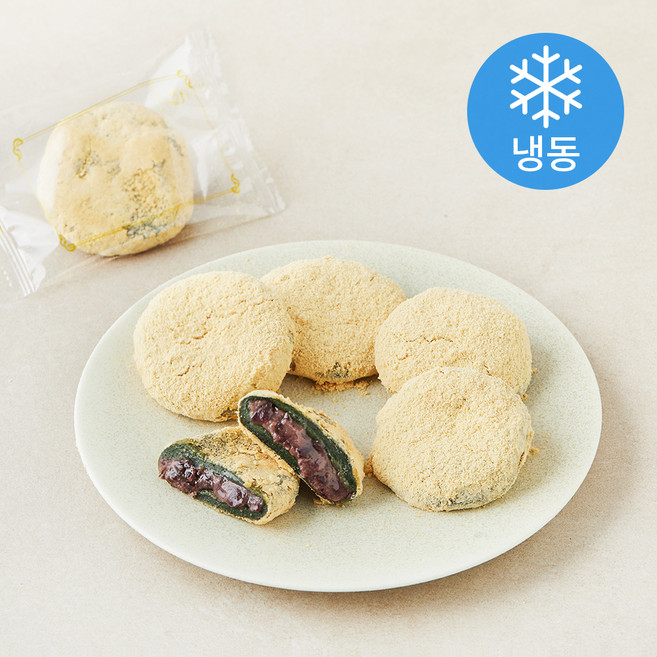 프레시오늘 정담시루 우리 해풍쑥 고소한 저당 납작콩떡 (냉동), 50g, 1개, 5개입