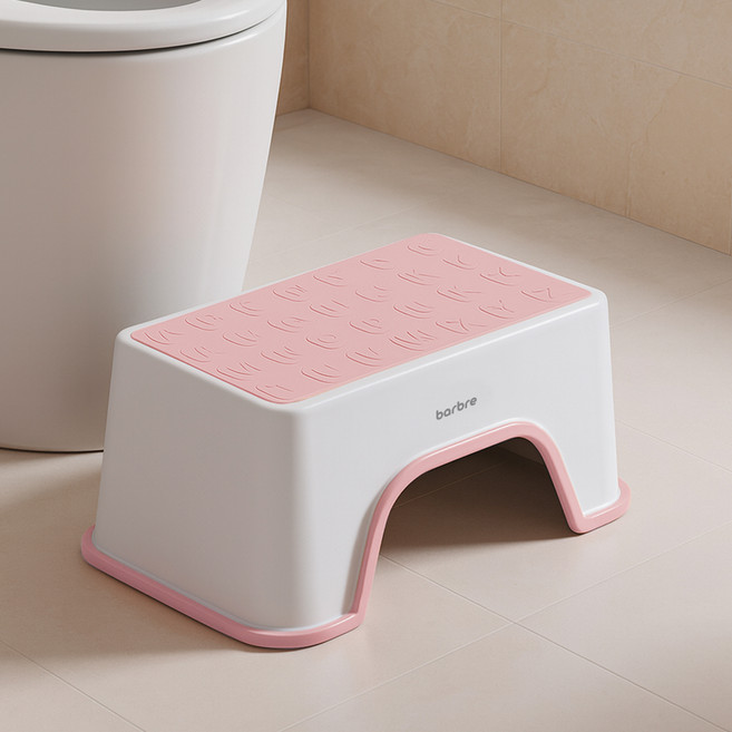 바브레 논슬립 1단 디딤대, 핑크, 1개