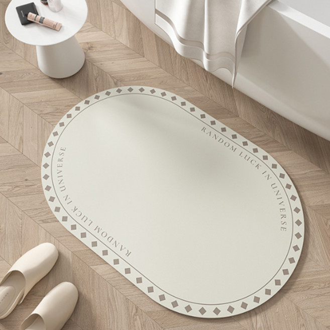 위더홈 미니멀 믹스 컬러 발매트, 크림