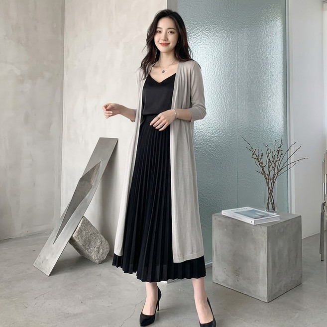 MarketA 女款防曬日常長版針織外套 M263-0633