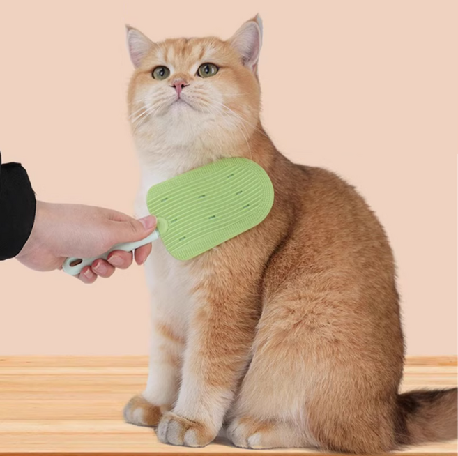 카무라라 반려동물 실리콘 브러쉬 75 x 200 mm, 1개, 그린