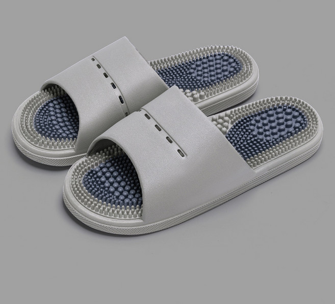 에버하우스 모던 투톤 발바닥 지압 슬리퍼, 그레이, 1개