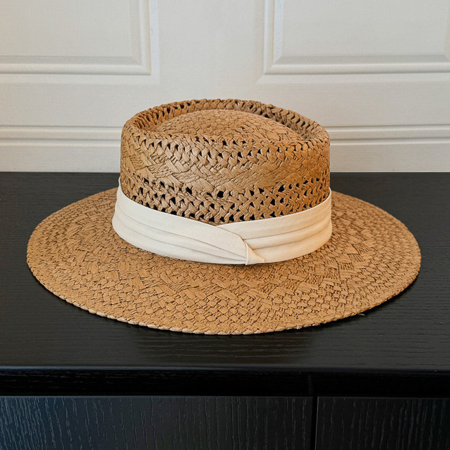 디멜디 여성용 휴양지 밀짚 바캉스햇