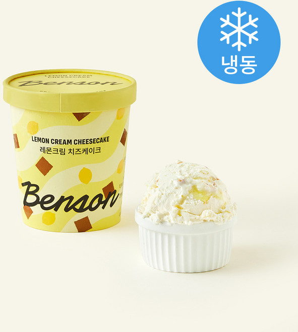 벤슨아이스크림 레몬크림 치즈케이크 아이스크림 (냉동), 474ml, 1개입, 1개