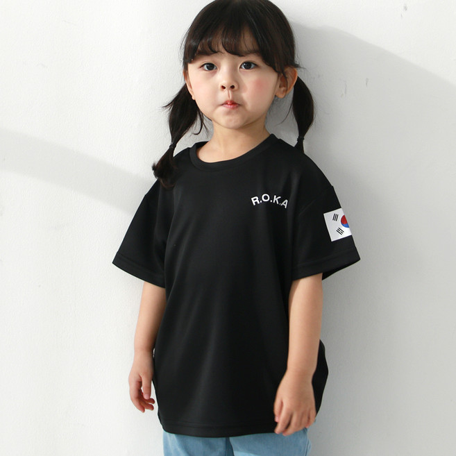 아동용 냉감 통기성 반팔 코리아 로카 티셔츠