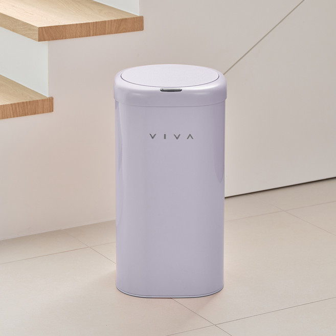 VISVIVA D-EDGE 感應式垃圾桶 27L, 紫色