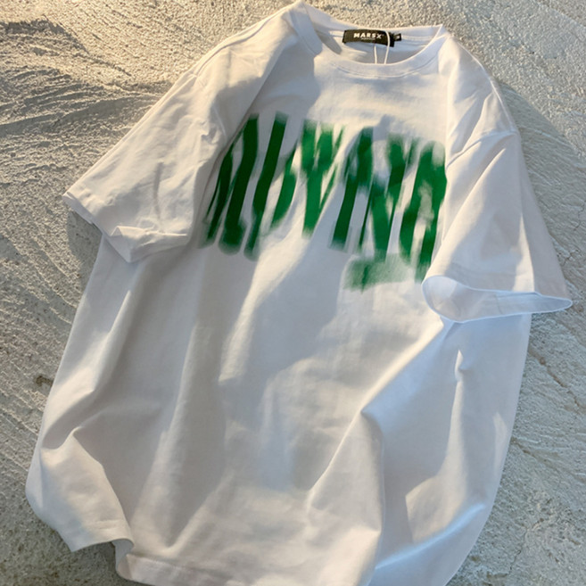 남성용 통기성 마켓A 사이키델릭 순면 반팔티셔츠