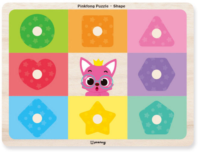 pinkfong 碰碰狐 手抓板拼圖, 8片, 1個