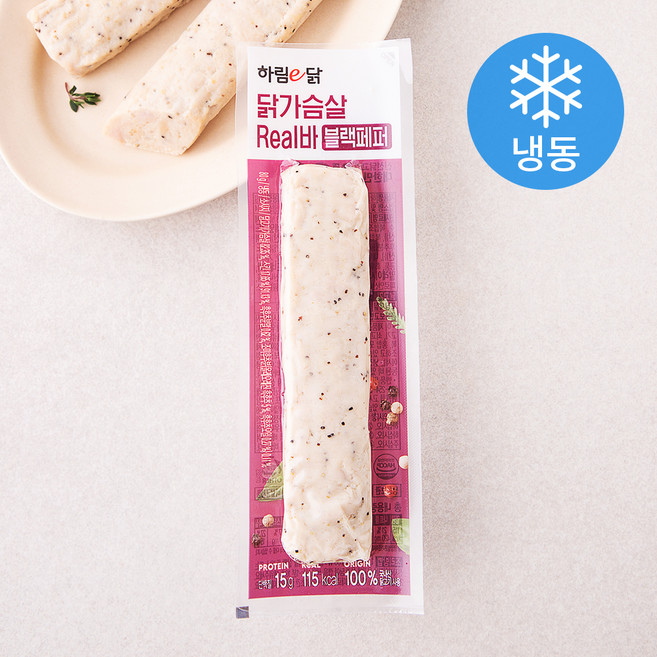 하림e닭 닭가슴살 리얼바 블랙페퍼 (냉동), 80g, 1개입, 1개