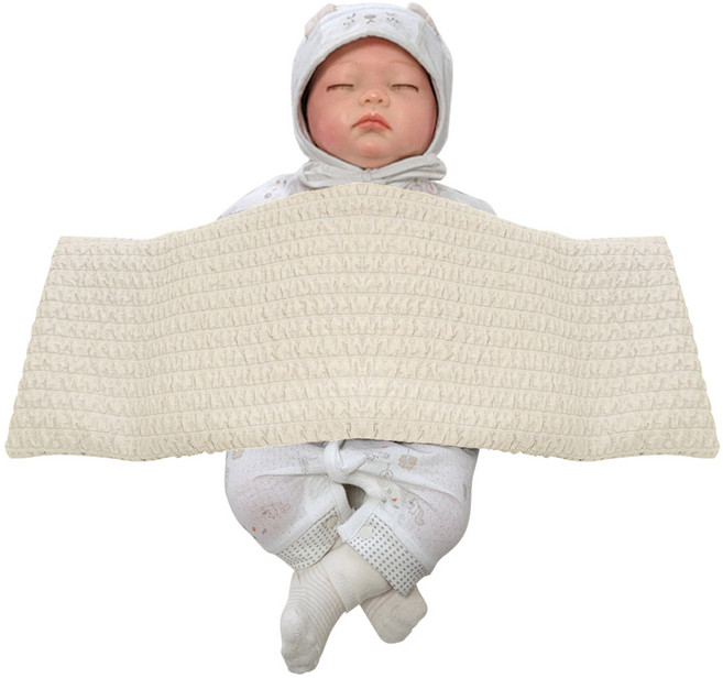 이몽 유아용 가슴안정 좁쌀베개 6구획 뱀부리플, 베이지