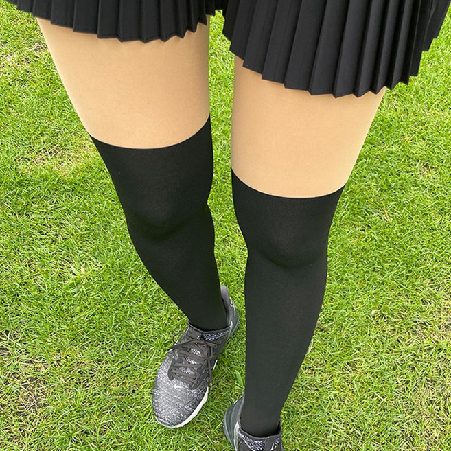 TECH SKIN X Beauti Play 女性提臀過膝高爾夫絲襪, 黑色, 1雙