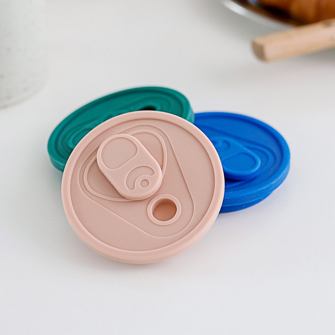 미르코리아 헥사 비어캔 글라스 실리콘 컬러 뚜껑 랜덤발송, 3개