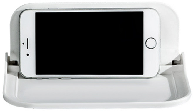 디오셀 무타공 접이식 미니 선반, 화이트, 1개