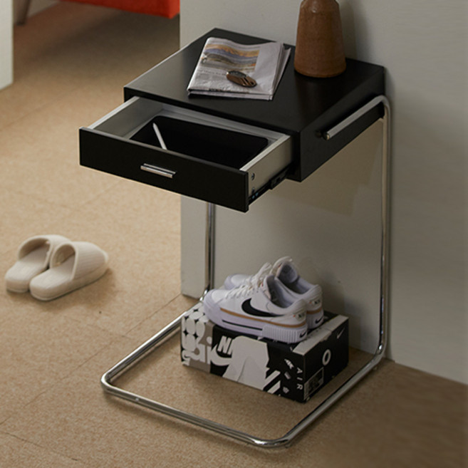 16피스 CSSD 사이드 티 테이블 방문설치, 블랙, 1개