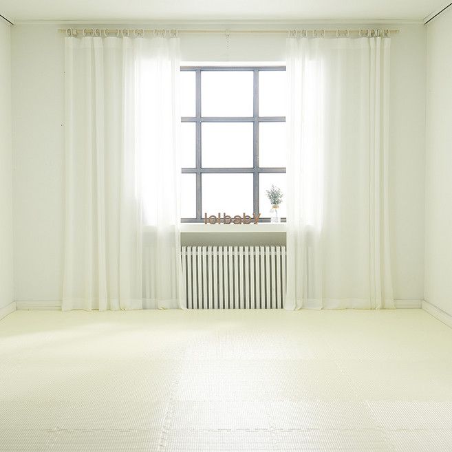 롤베이비 NON PVC 착한 유아퍼즐매트, 아이보리, 4개