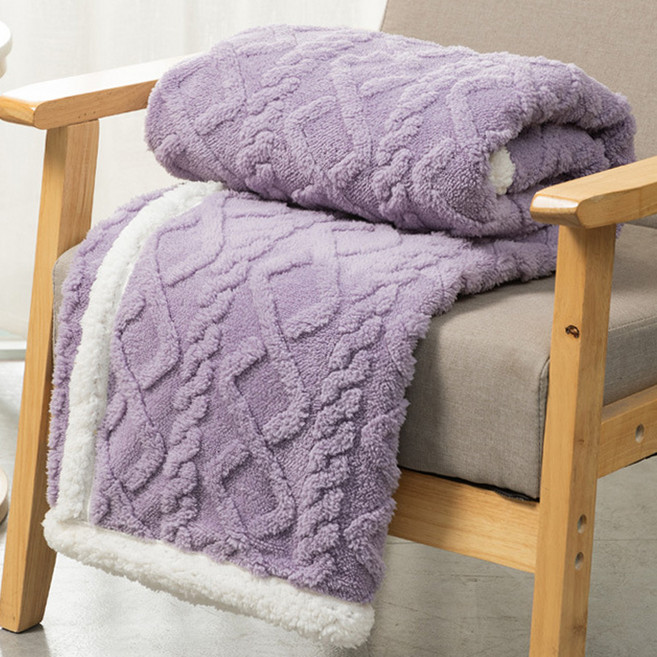 심플 모던디자인 뽀글이 양면 담요